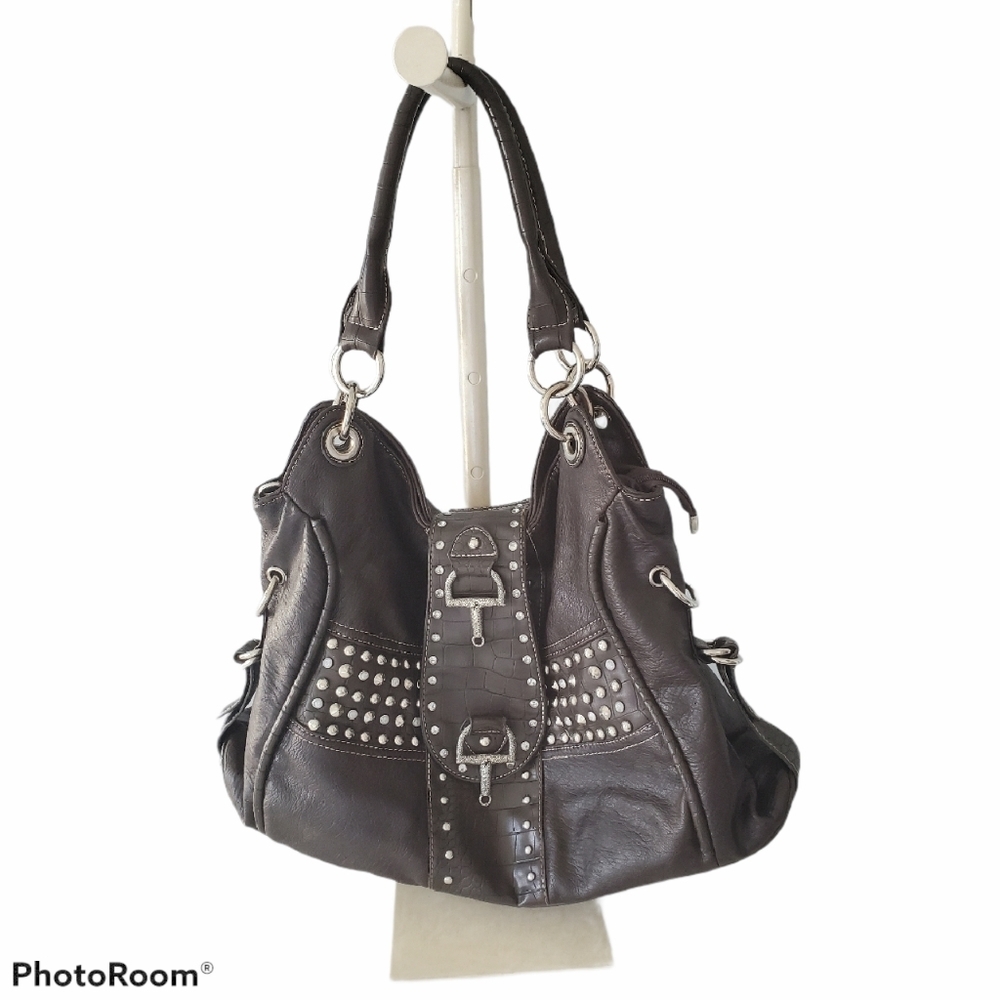 Montana West Brown Faux Leather Western Purse